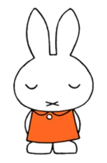 😑 Miffy มิฟฟี่, กระต่าย, การ์ตูน, น่ารัก, ตัวการ์ตูนเด็ก telegram sticker
