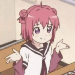 🤷‍♀ anime, chica, encogerse de hombros, pregunta whatsapp sticker