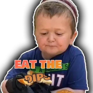 🤩 Hasbulla EAT THE DIPSIT Hasbulla, Mème, Nourriture, Manger whatsapp sticker