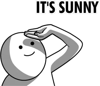 🌞 IT'S SUNNY sunny, weather, cartoon, stick figure, greeting telegram sticker