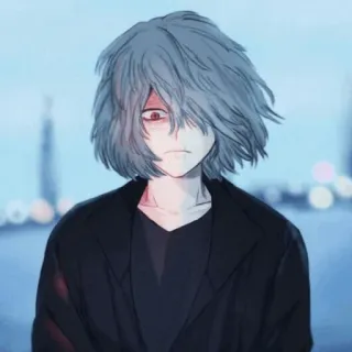 😕 Tomura Shigaraki My Hero Academia Anime, Manga, Shonen, Bösewicht, Charakter, Fanart whatsapp sticker