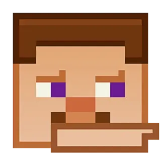 👉 Steve Minecraft video game, pixel art, Minecraft, Steve, character, game telegram sticker
