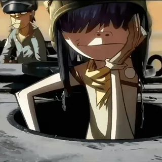 😊 Noodle gorillaz, noodle, kartun, musik, tank, militer telegram sticker