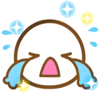 😭 chorando, triste, emoção, lágrimas, emoji, kawaii whatsapp sticker