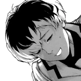 😢 Anime, Manga, Weinend, Traurig, Schwarzweiß telegram sticker