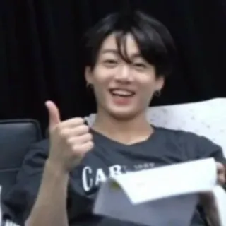👍 Jungkook Jungkook, BTS, K-pop, singer, thumbs up telegram sticker