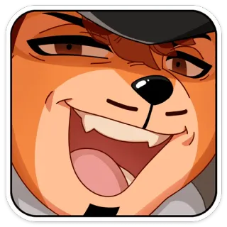 😊 desenho animado, animal, sorrindo, antropomórfico, urso, rosto telegram sticker