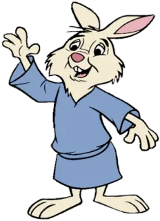✋ Br'er Rabbit Song of the South Hermano Conejo, Canción del Sur, conejo, dibujos animados, personaje, saludo telegram sticker