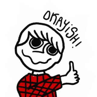 👍 okayish! Desenho animado, Okay, Joinha, Ilustração, Desenho telegram sticker