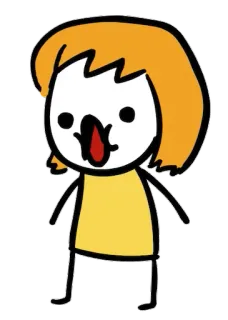 🙆 desenho animado, desenho, ilustração, personagem, mulher whatsapp sticker