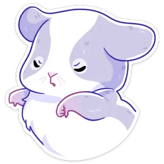 ☹️ adesivo, desenho animado, animal, hamster, fofo whatsapp sticker