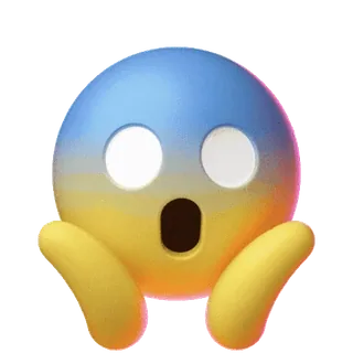 🌟 emoji, geschokt, bang, verrast, angst, gezicht telegram sticker