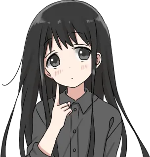 🤔 Аниме девушка, Манга, Мультфильм, Грустно, Милый, Девушка telegram sticker