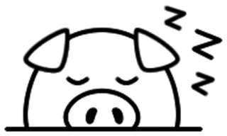 🐷 babi, hewan, imut, hewan ternak, kartun telegram sticker