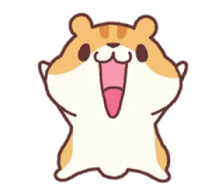 😃 仓鼠, 快乐, 可爱, 动物, 卡通, 卡哇伊 telegram sticker