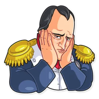 😞 Napoleon Napoleão Bonaparte, Figura histórica, Líder militar, Imperador, França telegram sticker