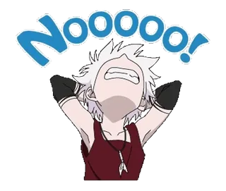 🟢 NOOOOO! アニメ, 叫び, 感嘆, 漫画, 感情, イライラ telegram sticker