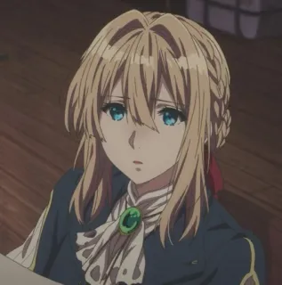 🤨 Violet Evergarden Anime, Personaggio, Ragazza, Violet Evergarden, Animazione telegram sticker
