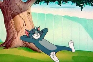 😌 Tom Tom and Jerry cartoon, cat, relaxation, tom and jerry, tom telegram sticker