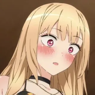 🍰 Marin Kitagawa My Dress-Up Darling Anime, Marin Kitagawa, My Dress-Up Darling, Personnage, mignon, rougir telegram sticker