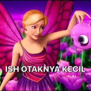 🤮 ISH OTAKNYA KECIL kreskówka, motyl, lalka, fioletowy, sukienka, wróżka, postać telegram sticker