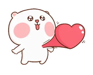 ❤ ours, mignon, coeur, kawaii, amour, animal whatsapp sticker