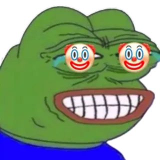 😂 Pepe the Frog Pepe, katak, badut, meme, meme internet whatsapp sticker