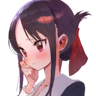 🌈 Kaguya Shinomiya Kaguya-sama: Love Is War Anime, Manga, Kaguya, Shinomiya, mignon, triste, fille telegram sticker