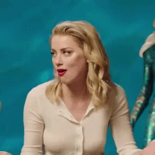 🧜‍♀ эмбер хёрд, женщина, актриса, человек, знаменитость telegram sticker