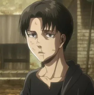 🤫 Levi Ackerman Attack on Titan anime, character, Levi, Attack on Titan, soldier, manga telegram sticker