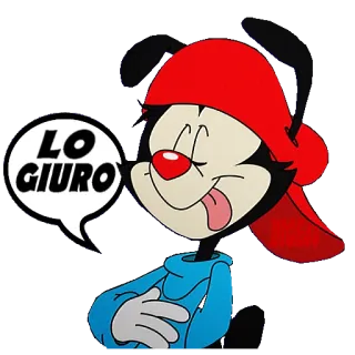 👩‍⚖️ Yakko Warner Animaniacs LO GIURO мультфильм, Animaniacs, Якко, клятва, обещание, итальянский telegram sticker