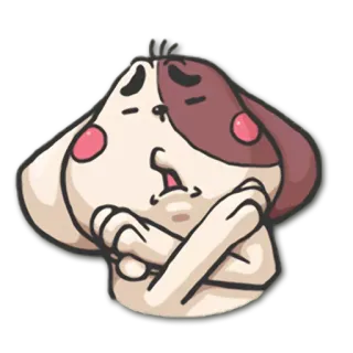 🙅 pies, zwierzę, kreskówka, naklejka, brązowy, smutny telegram sticker