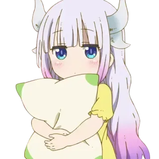 😪 Kanna Kamui Miss Kobayashi's Dragon Maid Anime, Kanna, Dragón, Kawaii, Lindo, Chica Anime telegram sticker