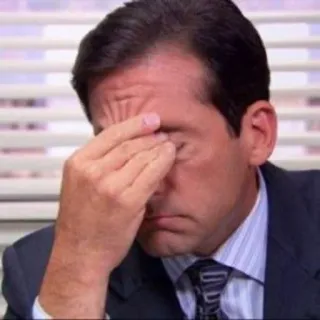 🥸 Michael Scott The Office Comédie, Série TV, Facepalm, Déçu, Bureau telegram sticker