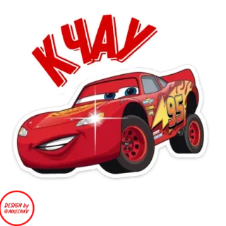 ⚡️ Lightning McQueen Cars KCHAY Carros, Relâmpago McQueen, Carro de desenho animado, Filme de animação, Disney, Pixar telegram sticker