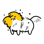 🤪 หมา, น่ารัก, การ์ตูน, สัตว์, สัตว์เลี้ยง, คาวาอิ, ตลก telegram sticker
