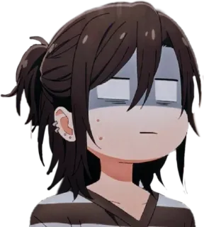 😨 动漫, 贴纸, 堀与宫村, 角色, 脸, 表情, 漫画 telegram sticker