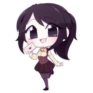 💌 Аниме, Каваи, Чиби, Девочка, Буква telegram sticker