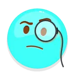 🧐 monokel, blau, ernst, intellektuell, gesicht, emoji telegram sticker