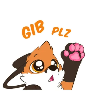 ✨ GIB PLZ raposa, fofo, implorando, pedido, peludo whatsapp sticker