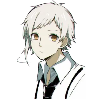 😕 Atsushi Nakajima Bungou Stray Dogs Anime, Bungo Stray Dogs, Atsushi Nakajima, Manga, Porträt telegram sticker