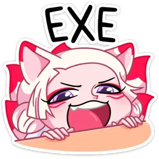 😆 EXE アニメ, 漫画, ミーム, キャラクター, 面白い telegram sticker