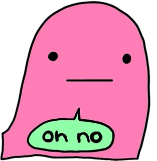 😎 oh no rosa, mancha, oh no, dibujos animados, expresión telegram sticker