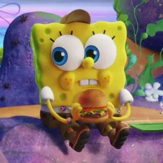 🐙 Spongebob Spongebob, cartoon, burger, funny, nickelodeon, squarepants telegram sticker