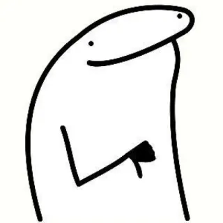 🐣 patyczak, obraźliwy, gest, kreskówka, prosty, sztuka, postać telegram sticker
