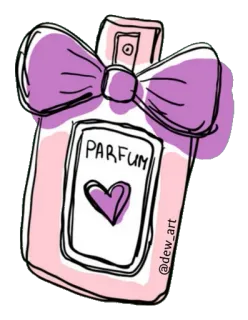 🎀 PARFUM 향수, 향기, 뷰티, 화장품, 핑크, 리본 telegram sticker