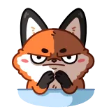 😈 volpe, animale, cartone animato, carino, arrabbiato, che trama telegram sticker