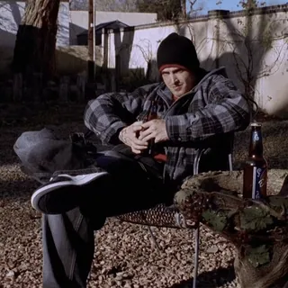 🚬 Jesse Pinkman Breaking Bad Jesse Pinkman, Breaking Bad, Aaron Paul, meme, sitting, relaxing telegram sticker