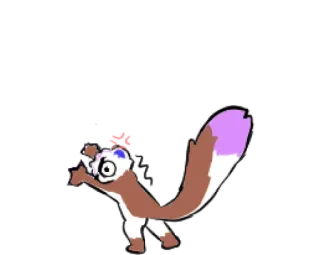 😤 Eichhörnchen, Tier, Cartoon telegram sticker
