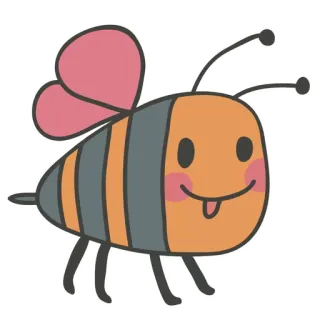 🐝 벌, 만화, 동물, 곤충, 귀여운, 카와이 telegram sticker